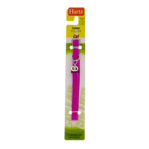 Hartz 9  Adjustable Cat Collar with Safety Stretch and Bell  Color Will Vary