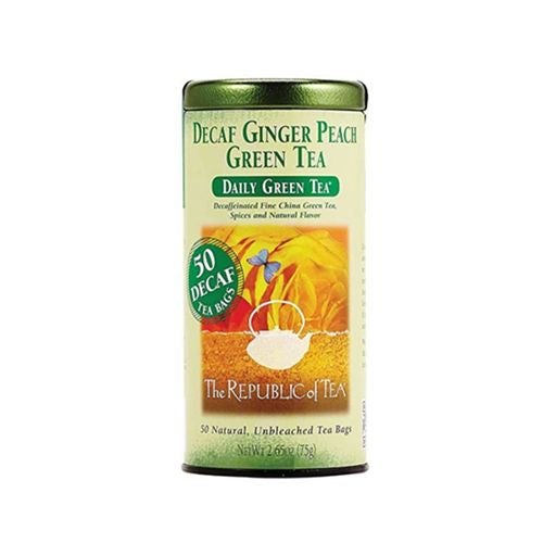 The Republic Of Tea Decaf Ginger Peach Green Tea, 50 Tea Bags