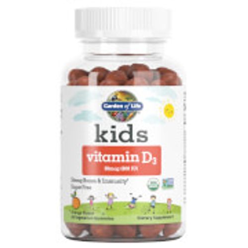 Garden of Life - Kids Vitamin D3 Sugar Free Orange 20 mcg. - 60 Vegetarian Gummies