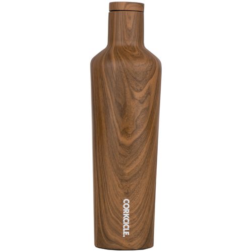Corkcicle Canteen 25 oz Triple Insulated Stainless Steel Drink Bottle, Walnut