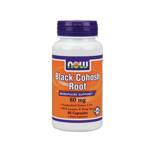 NOW Foods - Black Cohosh Root Standardized with Licorice & Dong Quai 80 mg. - 90 Vegetable Capsule(s)