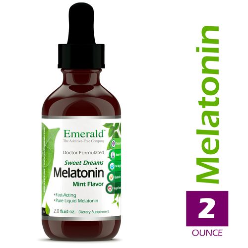 Emerald Labs Liquid Melatonin Supports Relaxation and Healthy Sleep Patterns  Energy Levels  Better Overall Health Support - Mint Flavor - (Sweet Dreams) - 2 fl oz