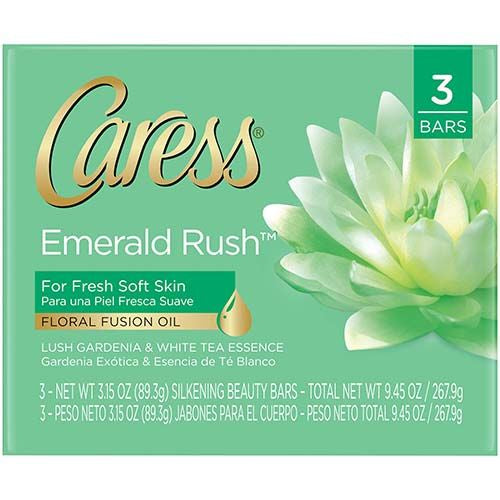 Caress Beauty Bar Soap Water Lily & Eucalyptus 3.15 oz 3 Bars