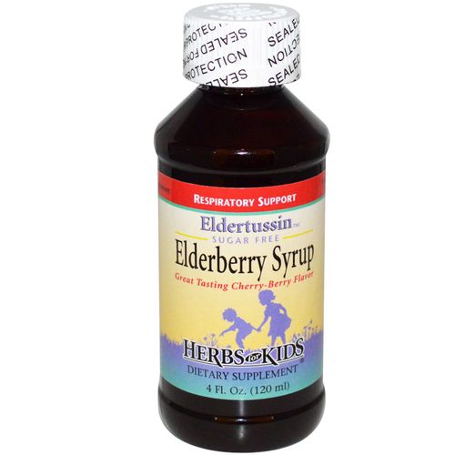 KAL Herbs for Kids Eldertussin Elderberry Syrup  Cherry Berry (Btl-Plastic) | 4oz