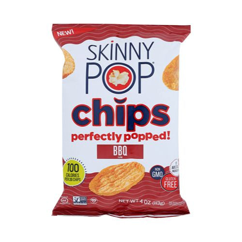 Skinny Pop Bbq Popped Chips, 4 Ounce