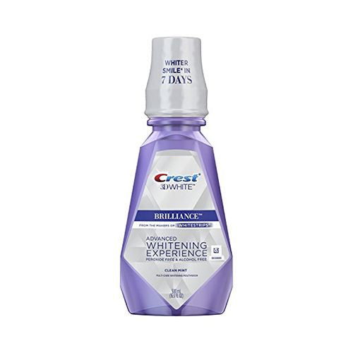 Crest 3D White Brilliance Alcohol Free Whitening Mouthwash  Mint  500 mL