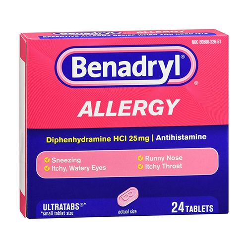 Benadryl Ultratabs Antihistamine Cold & Allergy Relief Tablets  24 ct