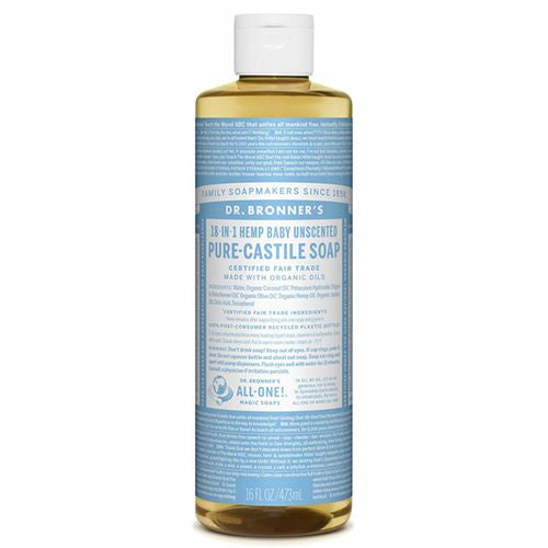 Dr. Bronner s Pure-Castile Liquid Soap – Baby – 16 oz