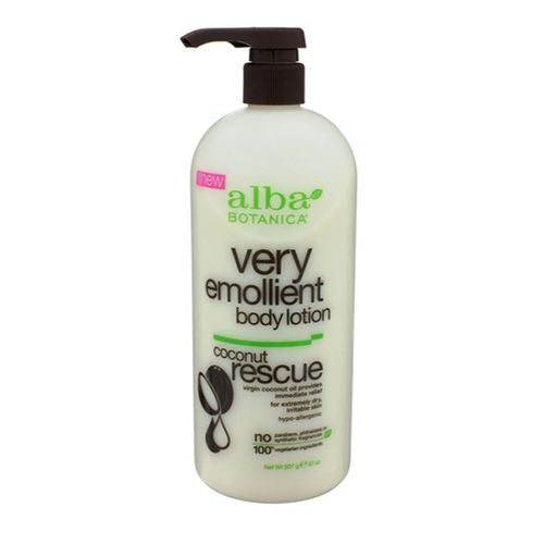 Alba Botanica Very Emollient Body Lotion  Coconut Rescue  32 oz