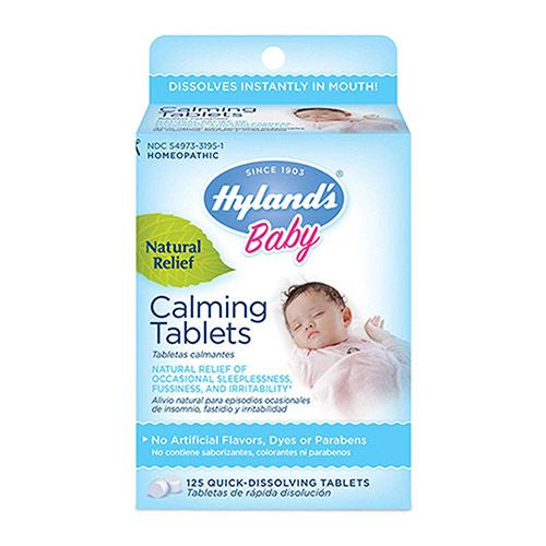 Hyland s Naturals Baby Calming Tablets  Natural Relief of Occasional Sleeplessness  Fussiness  And Irritability  125 Count