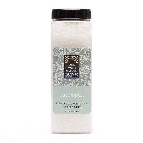 One With Nature Dead Sea Mineral Bath Salts  Eucalyptus  32 Oz