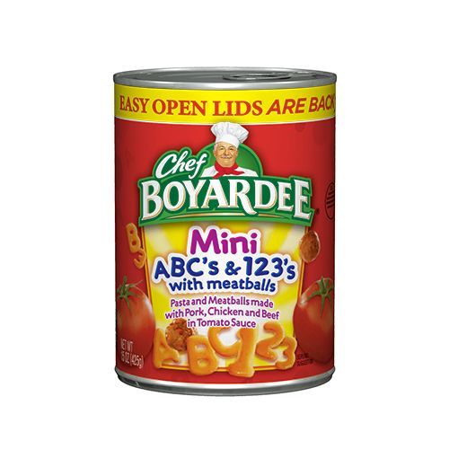 CHEF BOYARDEE ABCs And 123s With Meatball Mini Bites Pasta, 15 OZ