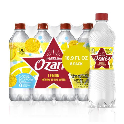 SPARKLING NATURAL SPRING WATER, LIVELY LEMON