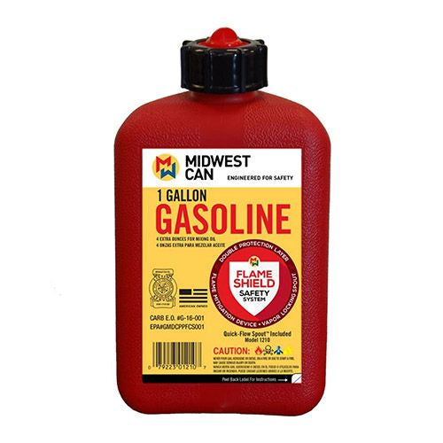 Midwest Can 1210 Fmd Gasoline Container  1 Gallon Gas Can Plus 4 Oz. For Oil Mixture
