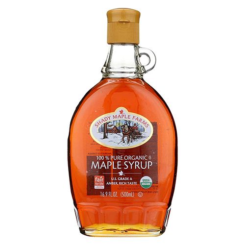 Shady Maple Farms Certfied Organic Pure Syrup in Glass Maple, 16.9 Fl Oz