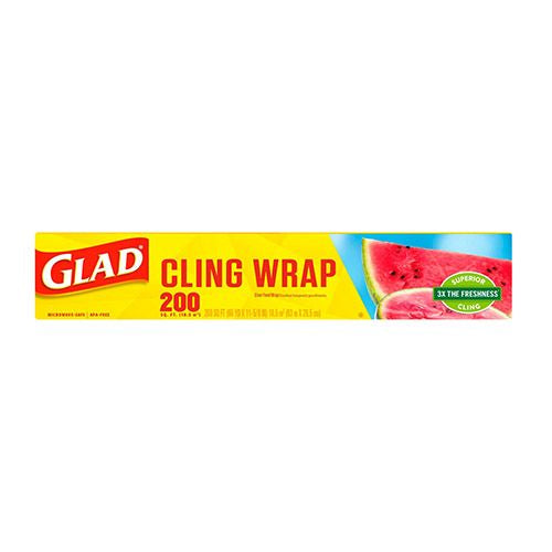 Glad ClingWrap Plastic Food Wrap, 200 Square Feet
