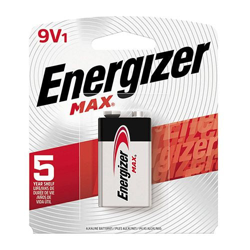 Energizer MAX 9V Batteries (1 Pack)  9 Volt Alkaline Batteries