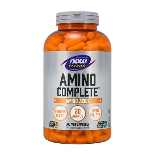 NOW Sports Nutrition  Amino Complete™  Protein Blend With 21 Aminos and B-6  360 Veg Capsules