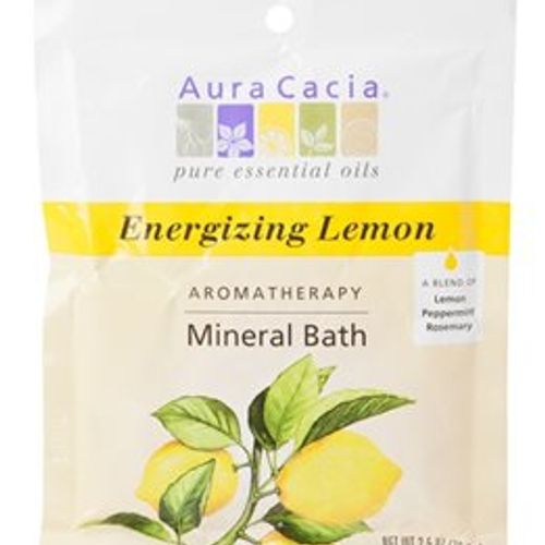 Aura Cacia - Aromatherapy Mineral Bath Energizing Lemon - 2.5 Oz