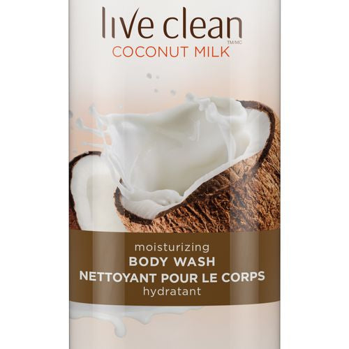 Live Clean Coconut Milk Body Wash  17 oz. Bottle