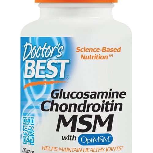Doctor s Best Glucosamine Chondroitin MSM with OptiMSM  Joint Support  Non-GMO  Gluten Free  Soy Free  120 Caps