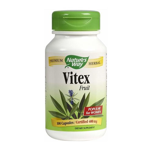 Nature s Way Vitex Fruit 400 mg Non-GMO Project & Tru-ID? certified  100 Ct