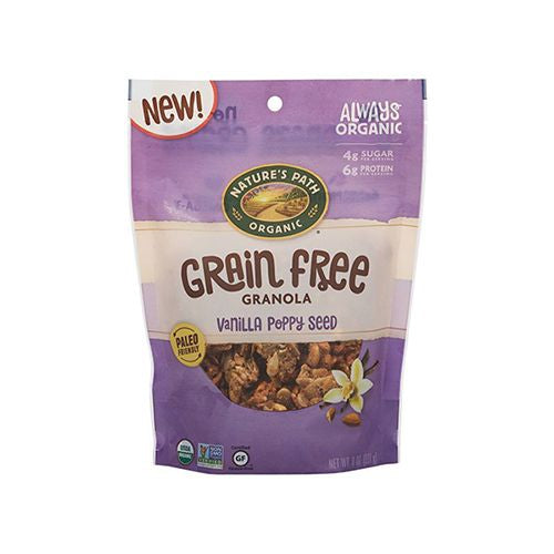 Nature's Path, Grain Free Granola, Vanilla Poppy Seed, Gluten Free, Paleo Friendly, Organic, 8oz Pouch