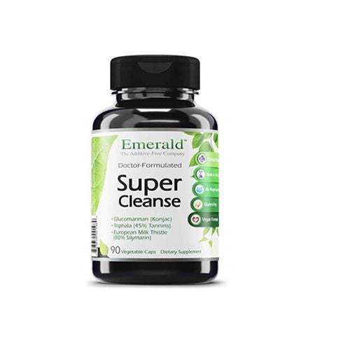 Emerald Labs Super Cleanse with Konjac Root  Triphala  European Milk Thistle  and Psyllium Husk to Support Cleanse of the Body  Supports Digestive System - 90 Vegetable Capsules