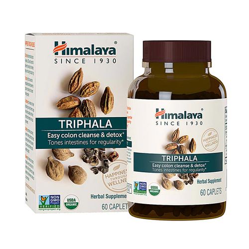 Himalaya Organic Triphala  Colon Cleanse & Digestive Supplement for Occasional Constipation  688 mg  60 Caplets  2 Month Supply