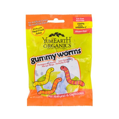 Yummy Earth Organic Worms   2.5 Oz