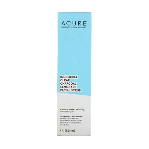 Acure Incredibly Clear Charcoal Lemonade Facial Scrub - 4 fl oz