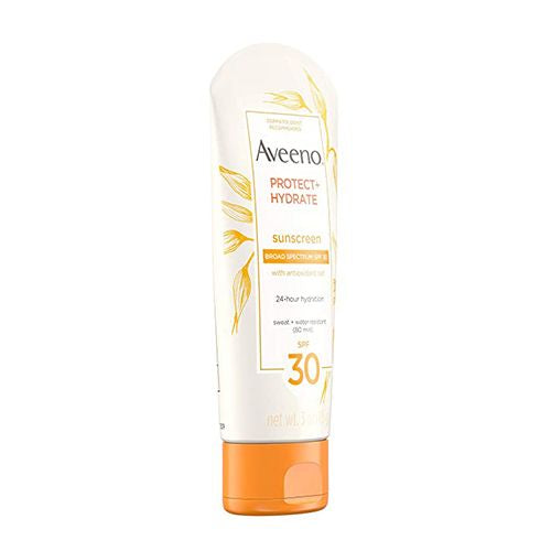 Aveeno ACTIVE NATURALS protect Plus hydrate sunscreen BROAD SPECTRUM SPF30 / LOTION