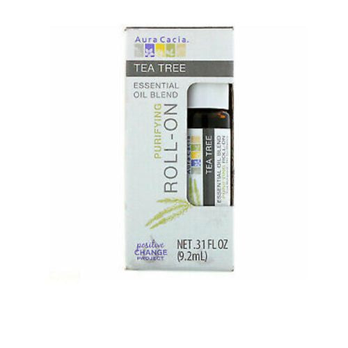 Aura Cacia Essential Oil Blend Purifying Roll-On Tea Tree 31 fl oz 9 2 ml