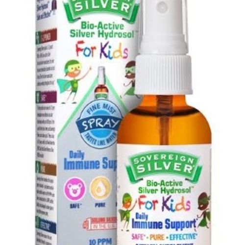 Sovereign Silver Kids Bio-Active Silver Hydrosol  Daily Immune Support Spray  Ages 4+  10 PPM  2 fl oz (59 ml)  Mineral Supplements