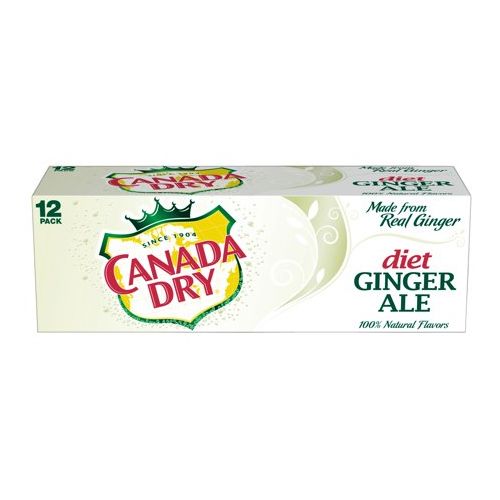 Canada Dry Zero Sugar Ginger Ale Soda  12 fl oz cans  12 pack
