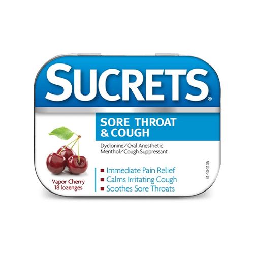 SUCRETS VAPOR CHERRY / dyclonine hydrochloride and menthol / LOZENGE