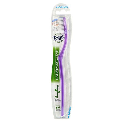 Tom s of Maine Naturally Clean Toothbrush Medium  1.0 CT