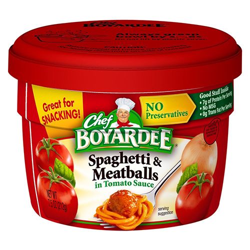 CHEF BOYARDEE Microwaveable Spaghetti and Meatballs, 7.5 OZ