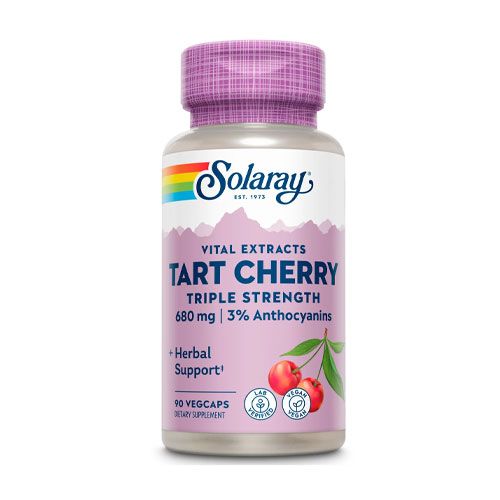 Solaray Triple Strength Tart Cherry Fruit Extract | Helps Support Healthy Uric Acid Levels w/ Antioxidants & Anthocyanins | Non-GMO & Vegan | 90ct