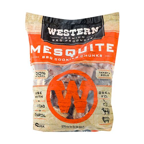 Western Premium BBQ Products Mesquite BBQ Cooking Chunks  570 Cu in