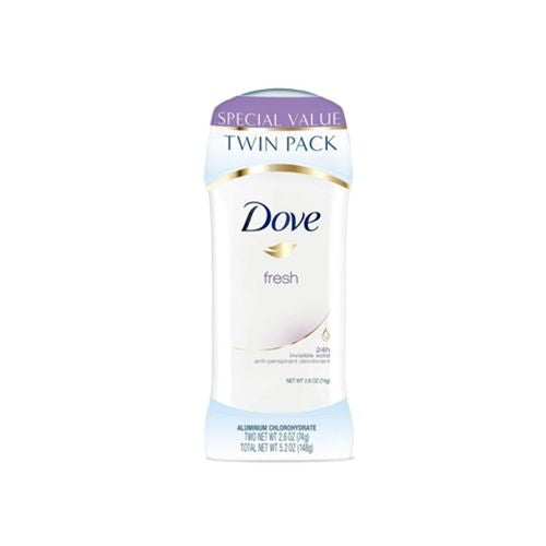 Dove Fresh All Day Underarm Sweat & Odor Protection Antiperspirant Deodorant 2.6 oz Twin Pack