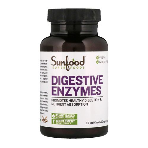 Digestive Enzymes  700 mg  90 Vegi Caps  Sunfood