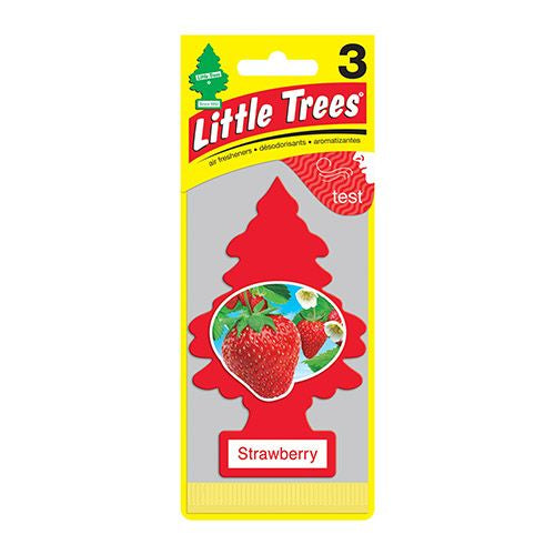 Little Trees Air Fresheners Strawberry Fragrance  3 Pack