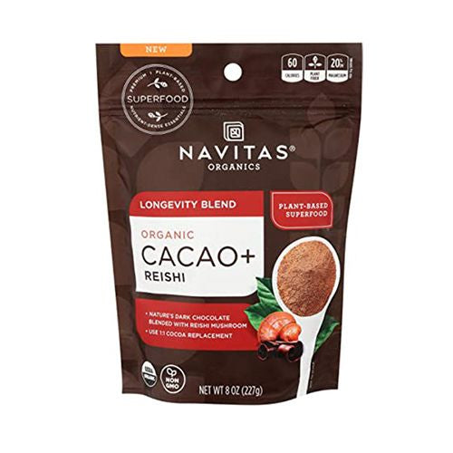 Longevity Blend  Organic Cacao + Reishi  8 oz (227 g)  Navitas Organics
