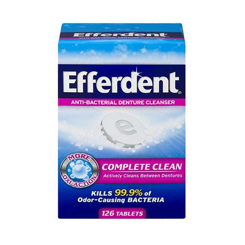 Efferdent Retainer & Denture Cleaner Tablets  Complete Clean   126 Count
