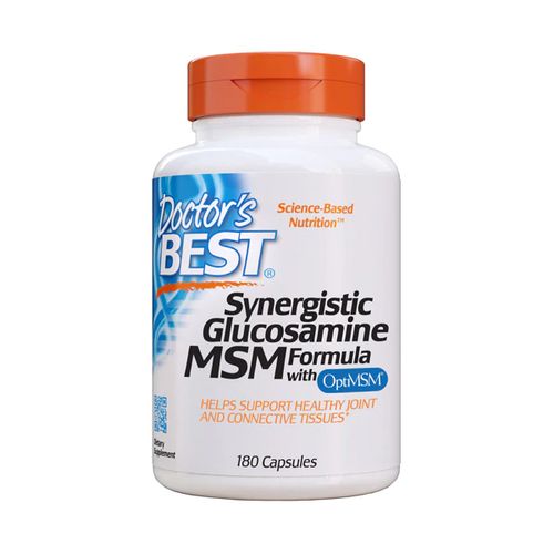 Doctor s Best Synergistic Glucosamine MSM with OptiMSM  Non-GMO  Gluten Free  Soy Free  Joint Support  180 Caps