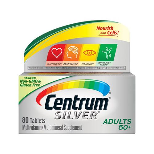 Centrum Silver Multivitamin for Adults 50 Plus  Multimineral Supplement  Supports Memory and Cognition In Older Adults - 80 Ct
