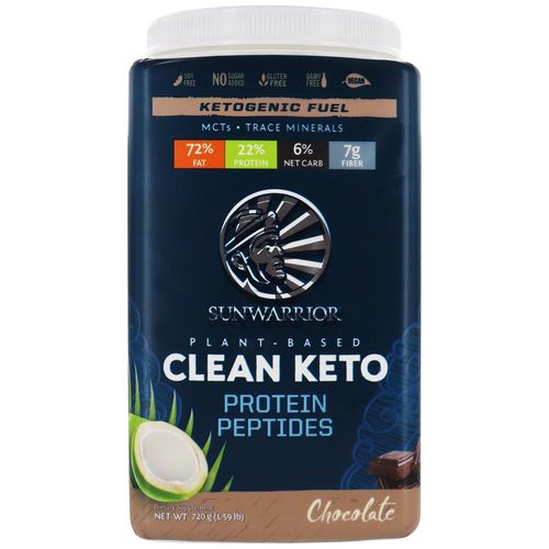Sunwarrior Clean Keto Protein Peptides  Chocolate  15 servings