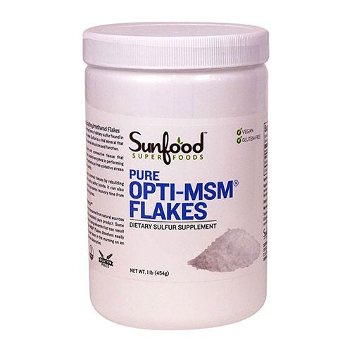Pure Opti-MSM Flakes  1 lb (454 g)  Sunfood
