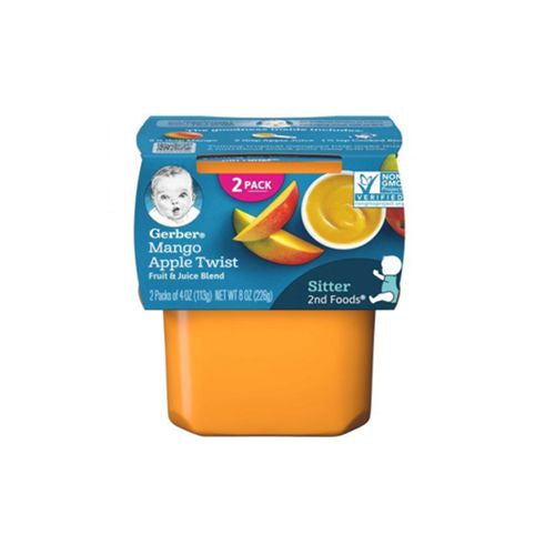 Gerber 2nd Foods Mango Apple Twist Baby Food, 4 oz Tub